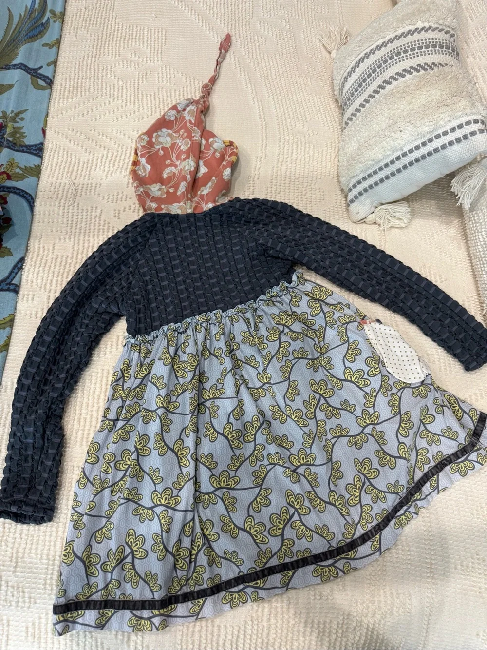 Matilda Jane Navy, Light Blue & Yellow Floral Hooded Dress